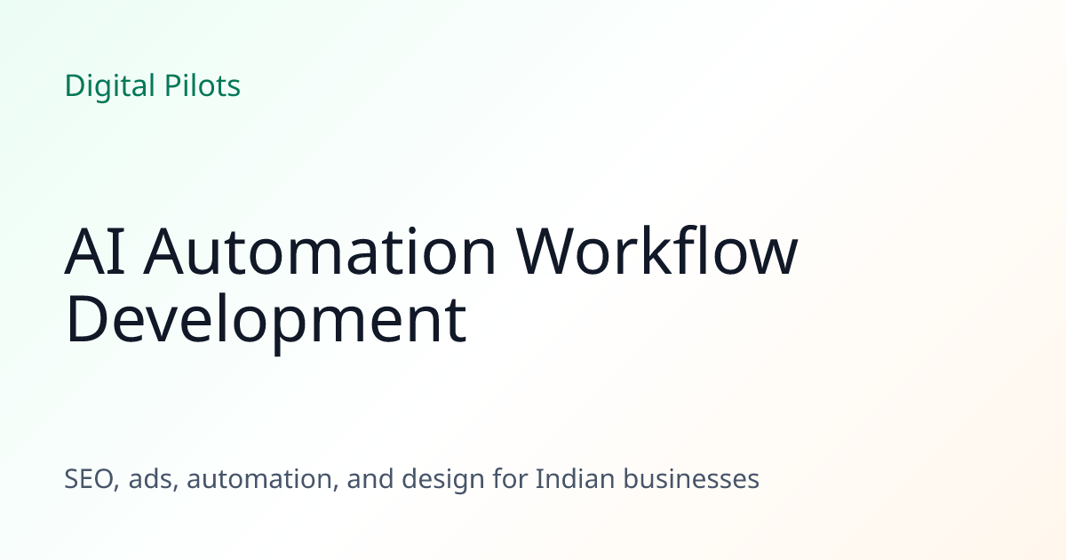 AI Workflow Automation India - Connect C...