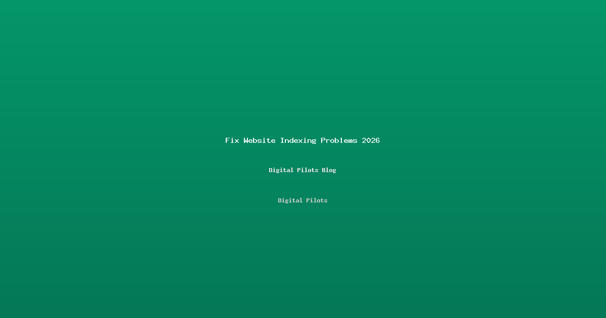 How to Fix Indexing Problems on Your Website: Complete 2026 Guide