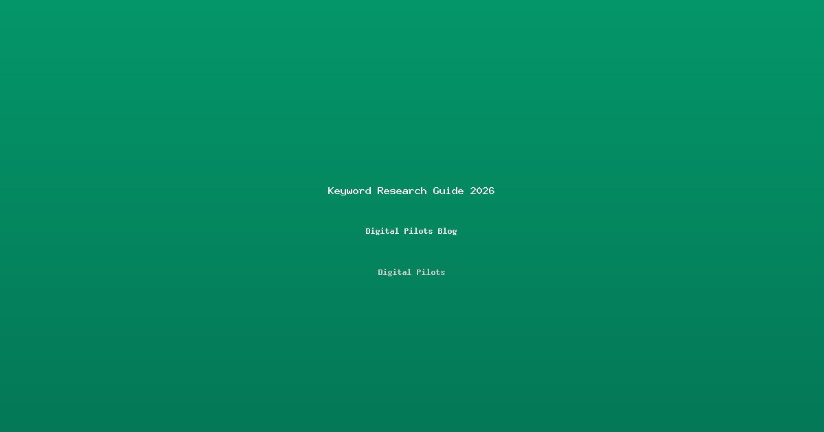 Keyword Research Guide 2026: How to Find Keywords That Actually Convert